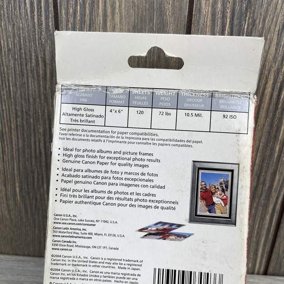 Canon 4x6 Photo Paper Plus Glossy 120 Sheets for inkjet - Picture 9 of 14